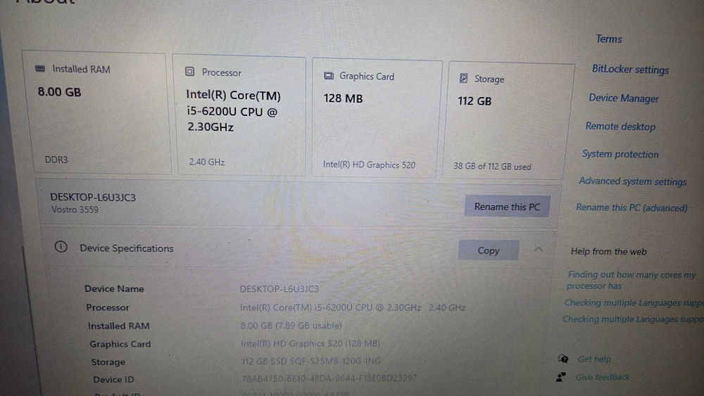 Laptop Dell Vostro 3500