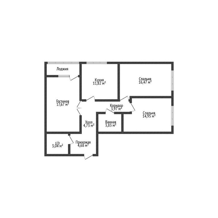 Продажа 3-комнатной квартиры Ривьера