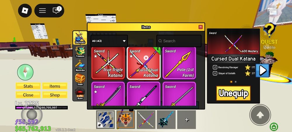 Продам акк блокс фрукт