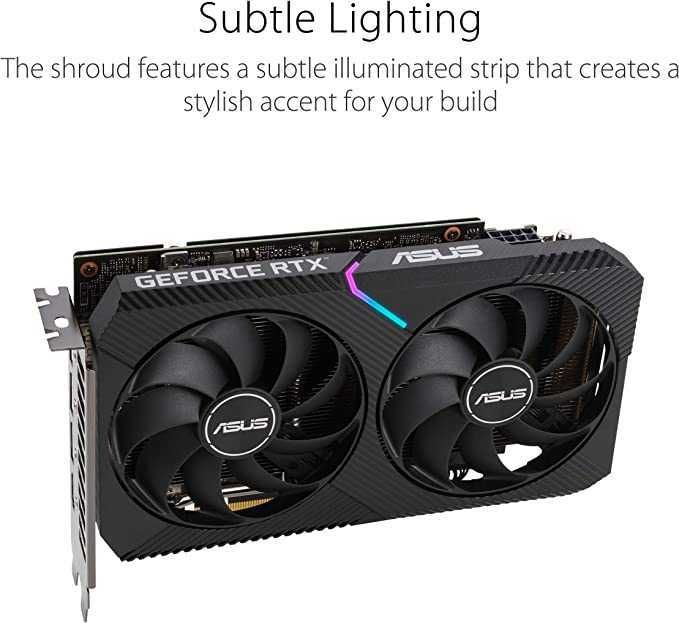 Placa Video Asus RTX 3050 Dual Fan OC 8GB GDDR6 128 biti Noua Sigilata