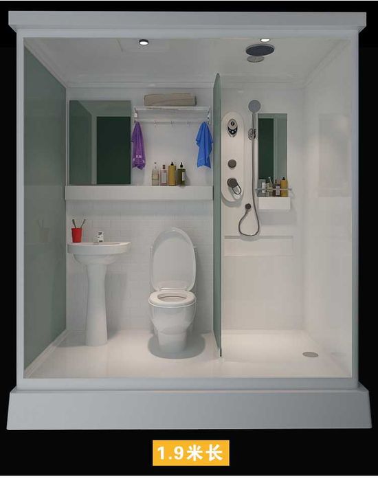 Modul de baie gata 3 in 1, echipat, magazin, glamping,hotel,container.