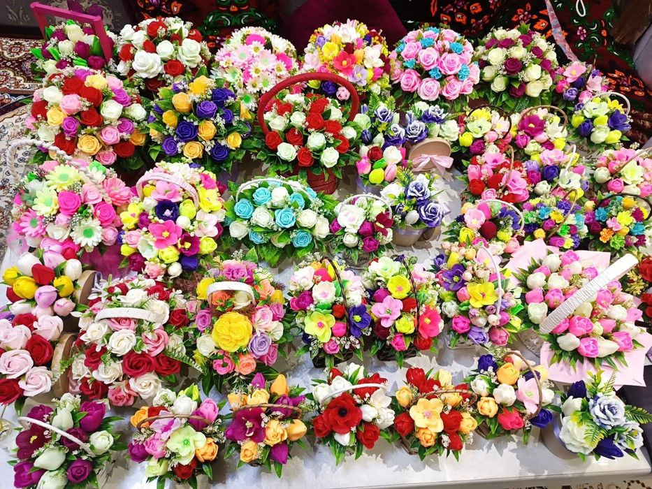 Цветы из мыло, совунли гуллар 60 000 дан бошланади