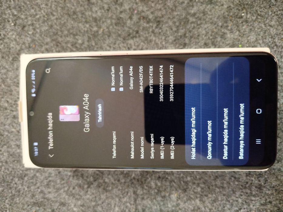 Samsung Galaxy A04e sotiladi