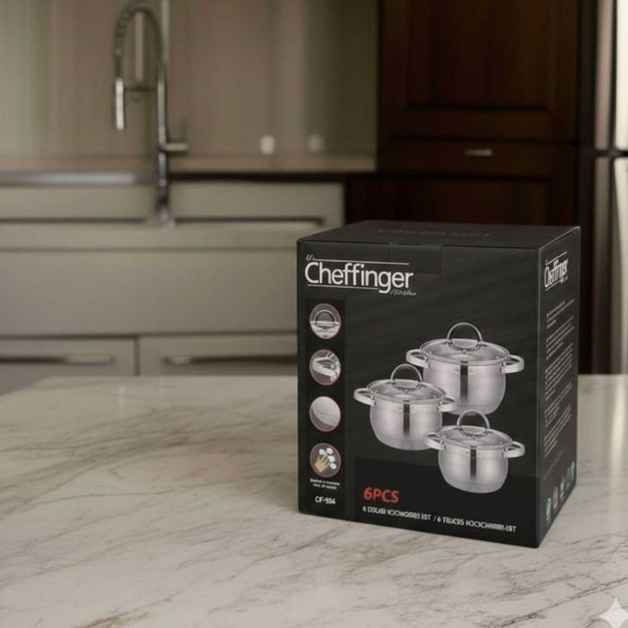 Cheffinger - комплект тенджери от неръждаема стомана – здравина и стил