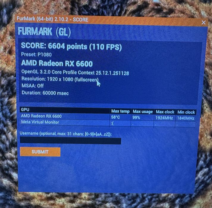 VAND Placa Video  XFX RX6600 SWIFT 210 8GB