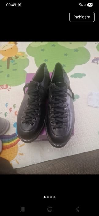 Pantofi cu talpa joasa piele