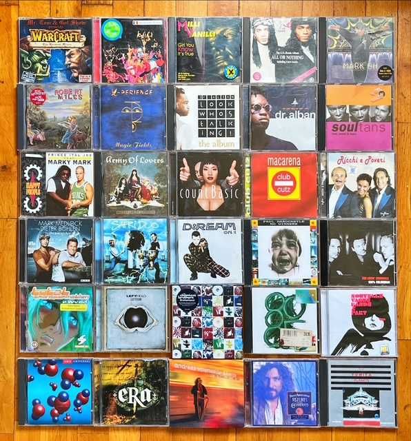 CD orig pop&electro: Bjork, Milli Vanilli, Dr. Alban, Tomita, Vangelis