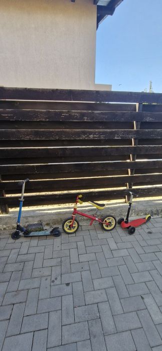 Pachet bicicleta copii si 3 trotinete