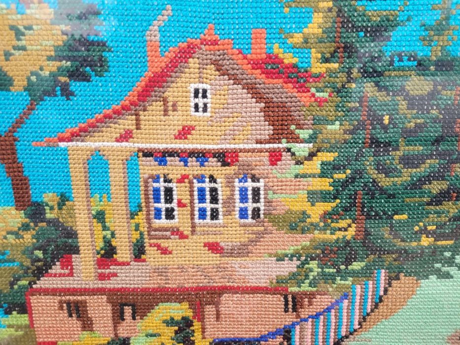 Tablou lucrat manual, 60+ ani vechime