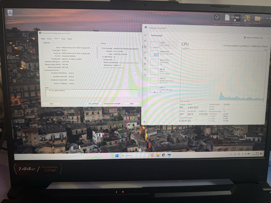 Laptop Gaming i5 11400H / RTX 3050 Ti / 16GB RAM / 144Hz / SSD NVMe