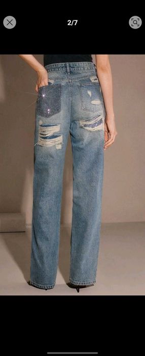 Дамски дънки в син цвят