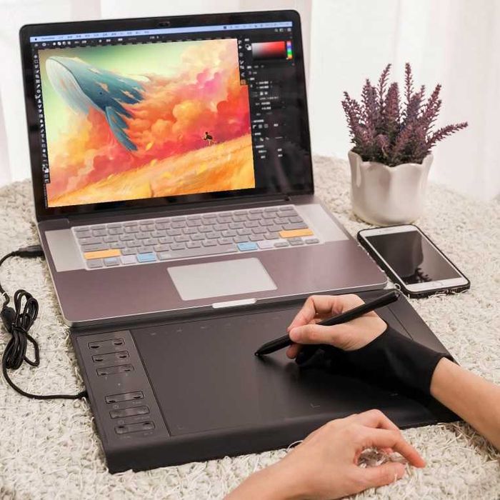 Tableta grafica 8192 niveluri presiune 10x6" 12 Butoane, noua sigilata