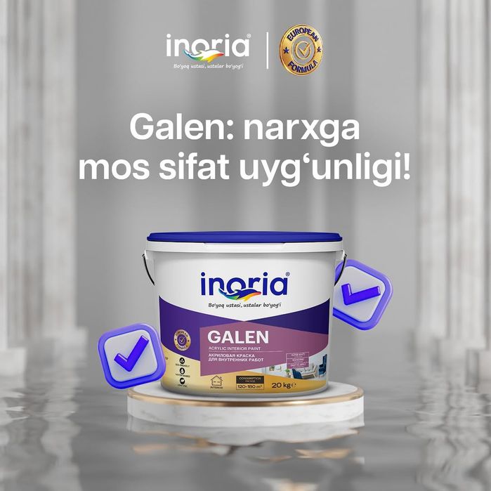 Kraska emulsiya shpaklovka rodband ulgurji optim narxlarda faqat bizda