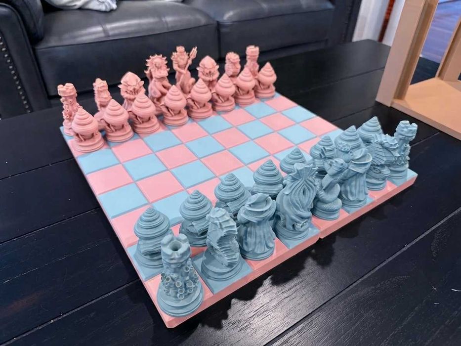 Tabla de Sah Pliabila cu Cutie de Depozitare | 36 Culori la Alegere | Imbinari Magnetice | Print 3D Premium