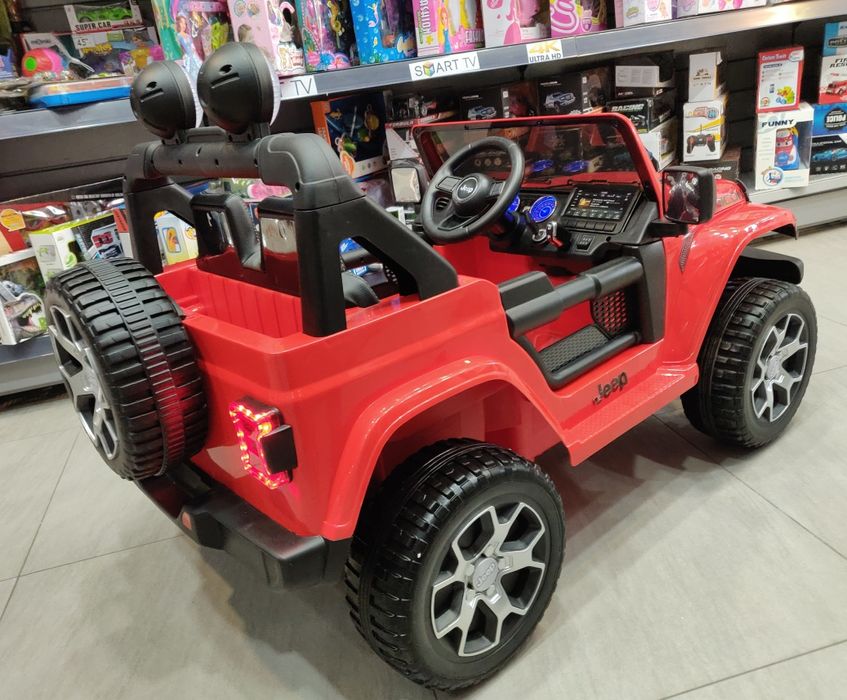 Masinuta Electrica JEEP 4X4, 1 loc, Scaune Tapitate, Roti Spuma Eva
