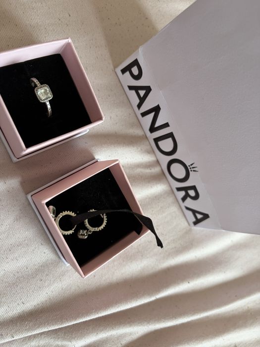 Комплект пръстен и обеци пандора