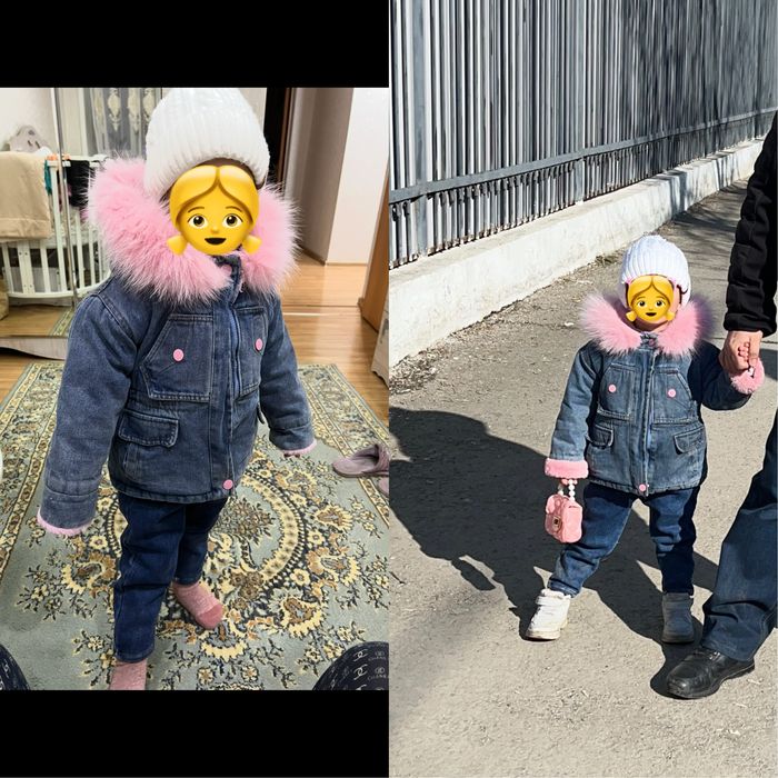 Джинсовая куртка с мехом