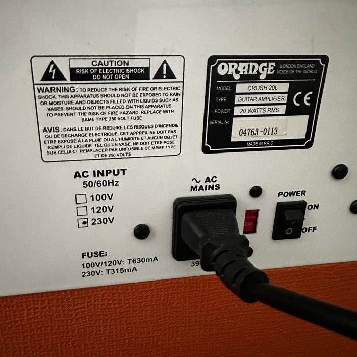 Китарно кубе Orange Crush 20L – 20W