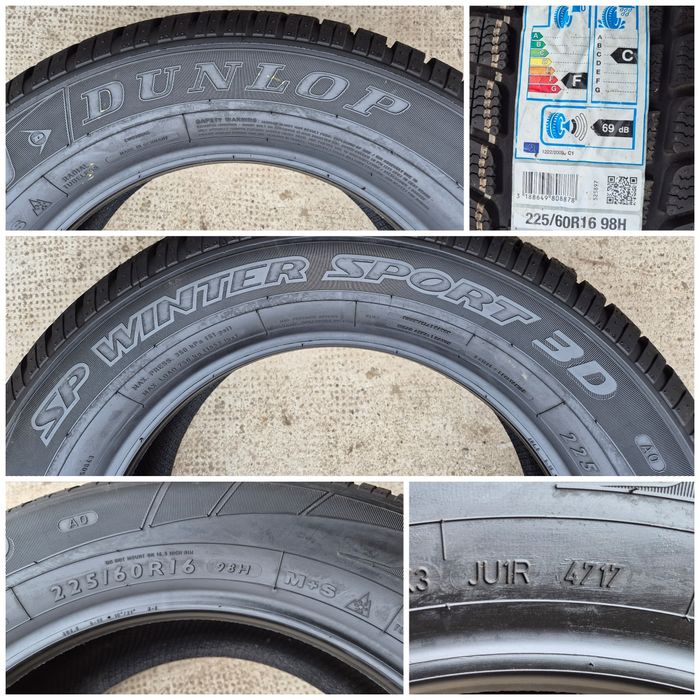 O bucată 225/215 60 R16 M+S iarnă - una Dunlop Goodyear Michelin