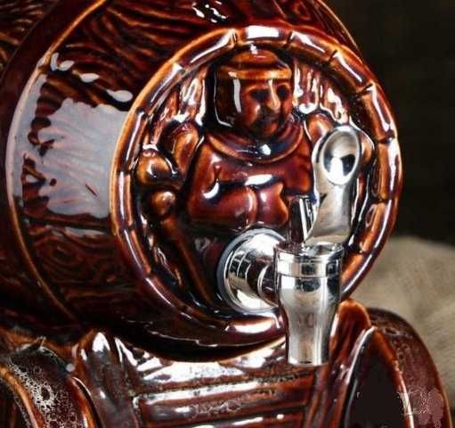 Керамично буре с кран тип диспенсър за вино 3Л