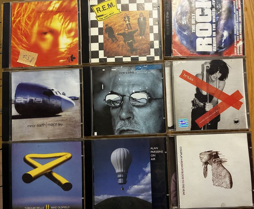 Оригинални Cd  дискове  рок,pop различни стилове с обложки 130 броя