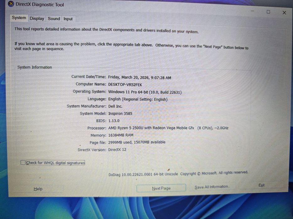 Dell Ryzen 5 2500u 16gb RAM SSD+HDD Amanet Crangasi Lazar 55884