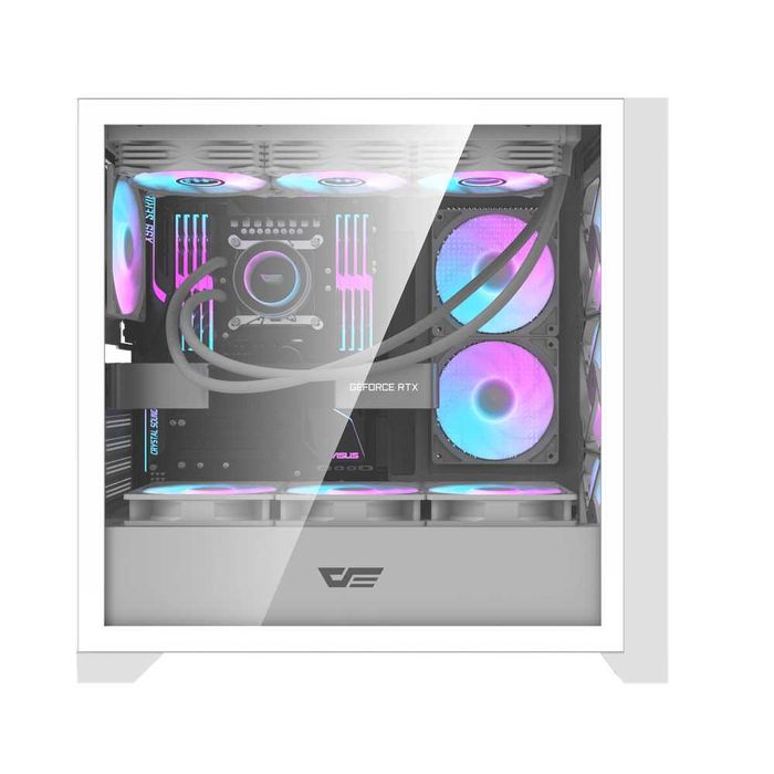 ' Корпус для ПК darkFlash DRX90 GLASS WHITE (ATX, 4x Fans)