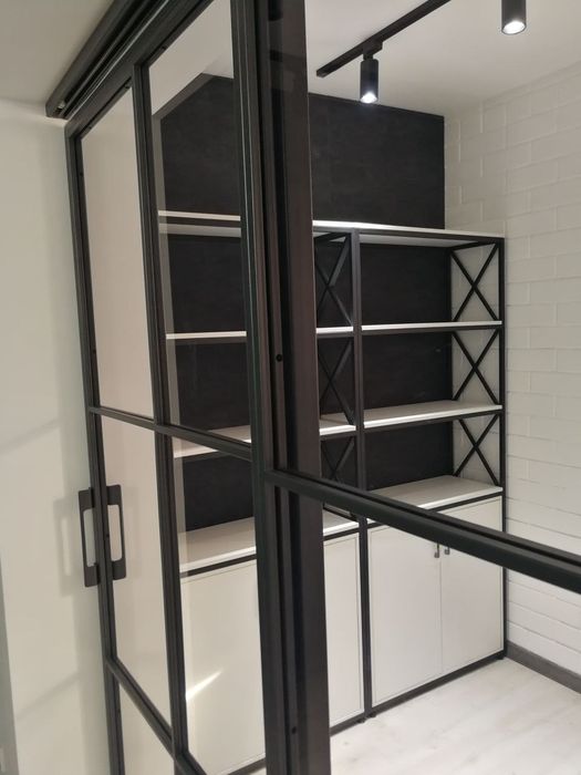 Раздвижные Распашные перегородки Лофт Loft/Стеклянные двери/