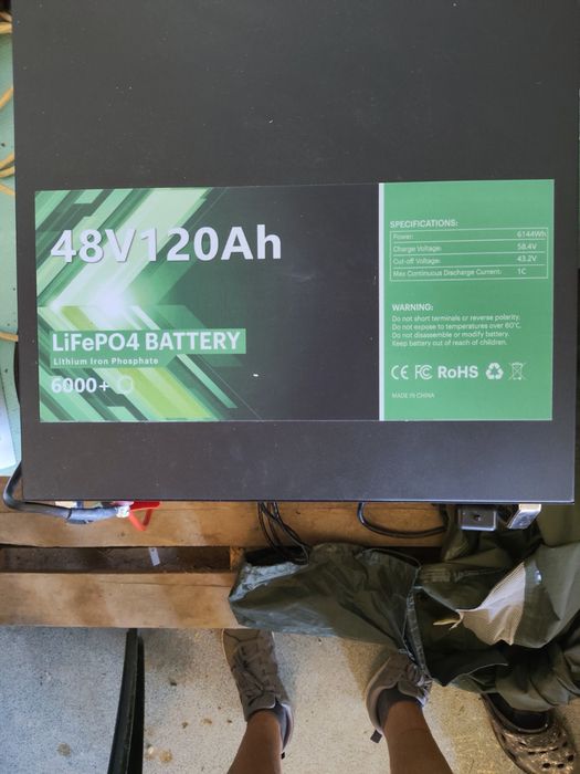 LiFePO4 Батерия 48V 120Ah 5.76kWh | BMS | 6000+ цикъла | Соларна система
