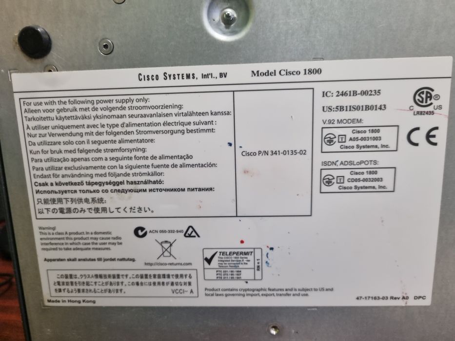 Маршрутизатор рутер Cisco 1800