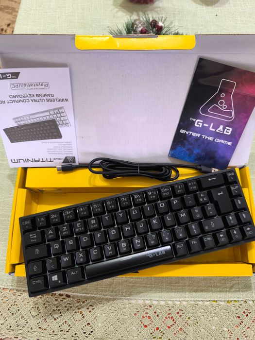 Геймърска клавиатура, The G-Lab, KEYZ TITAN, механична, RGB, черна