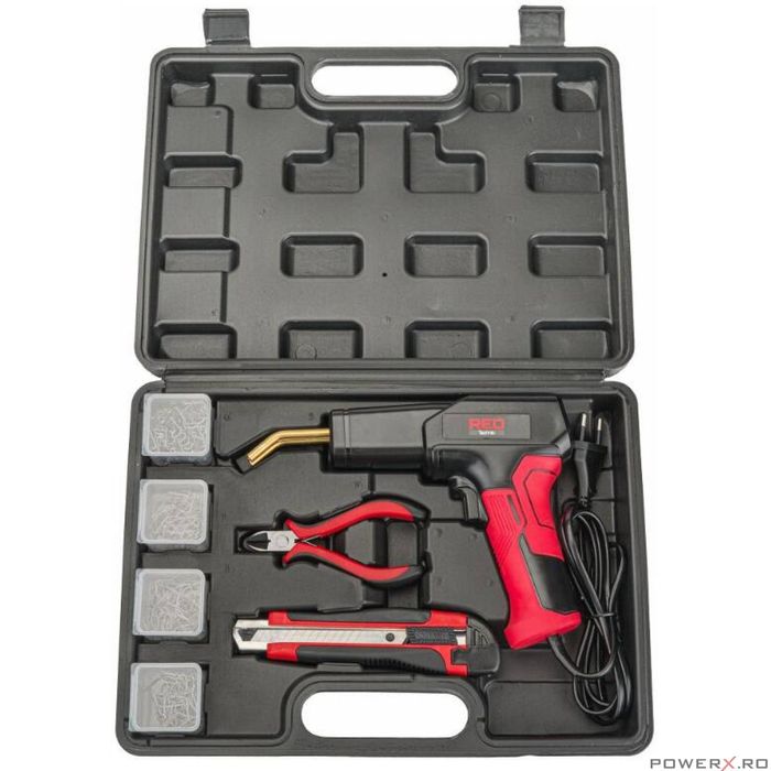 Pistol pentru lipit si sudat plastic, putere 70 W, cu 200 de capse