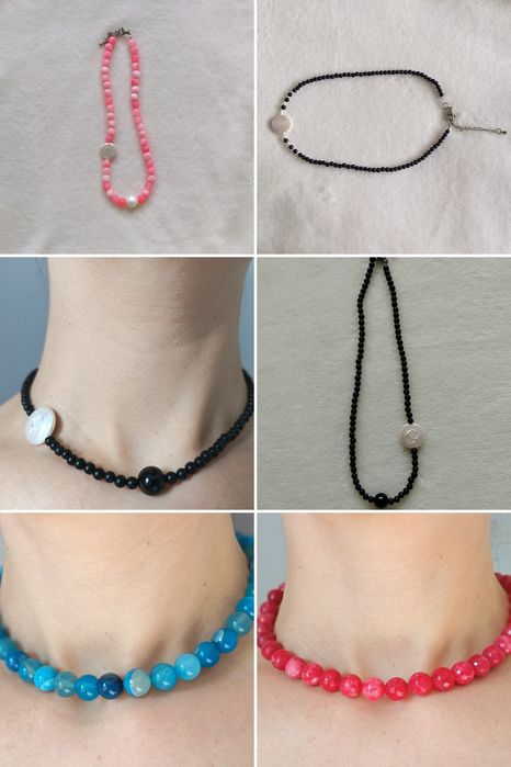 Margele /lanț /colier din pietre de jad