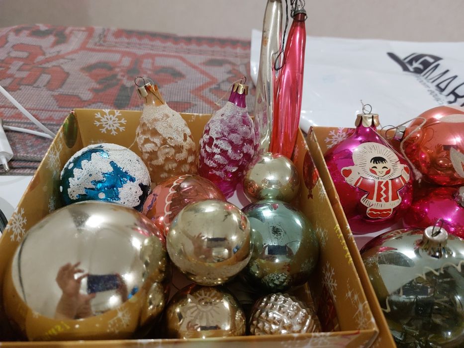 Игрушки советские стеклянные