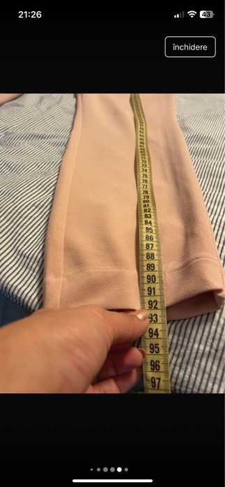 Pantaloni roz pudrat Reserved XS