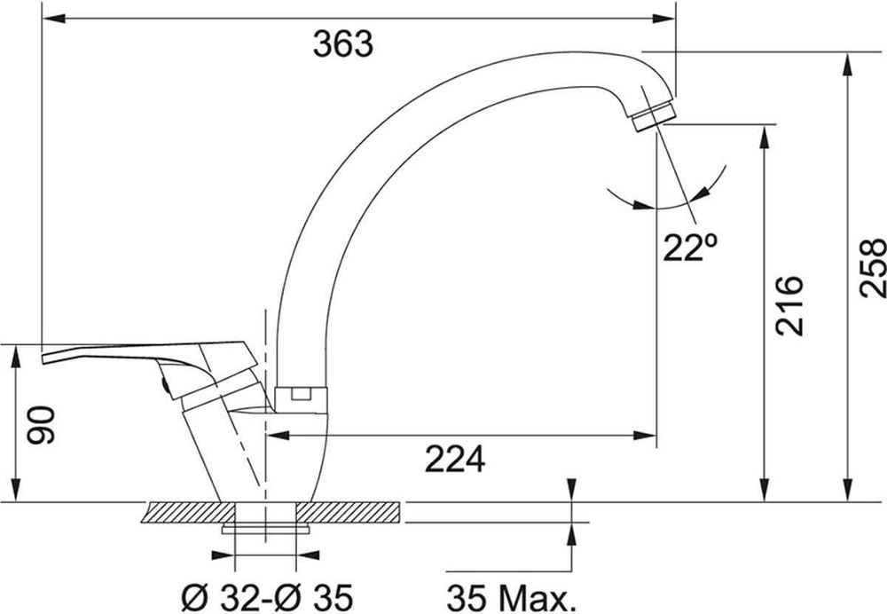 Franke Baterii - Baterie chiuvetă FP 9000.071, onix NEW 115.0622.943