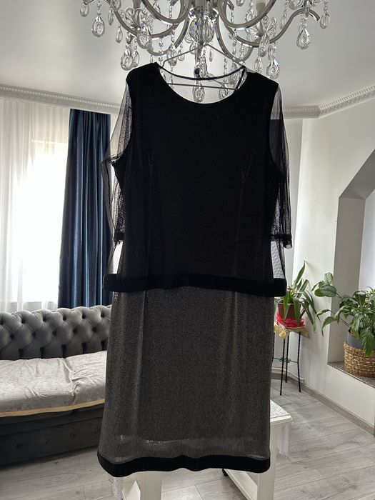 Rochie de gala negru cu gri