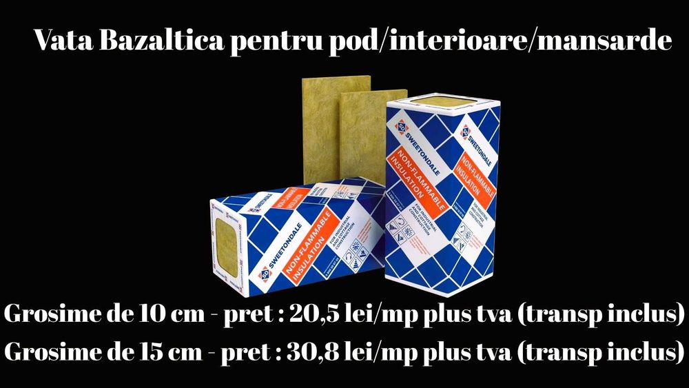 Containere Maritime/Tip Birou, Vata Bazaltica si Polistiren Extrudat