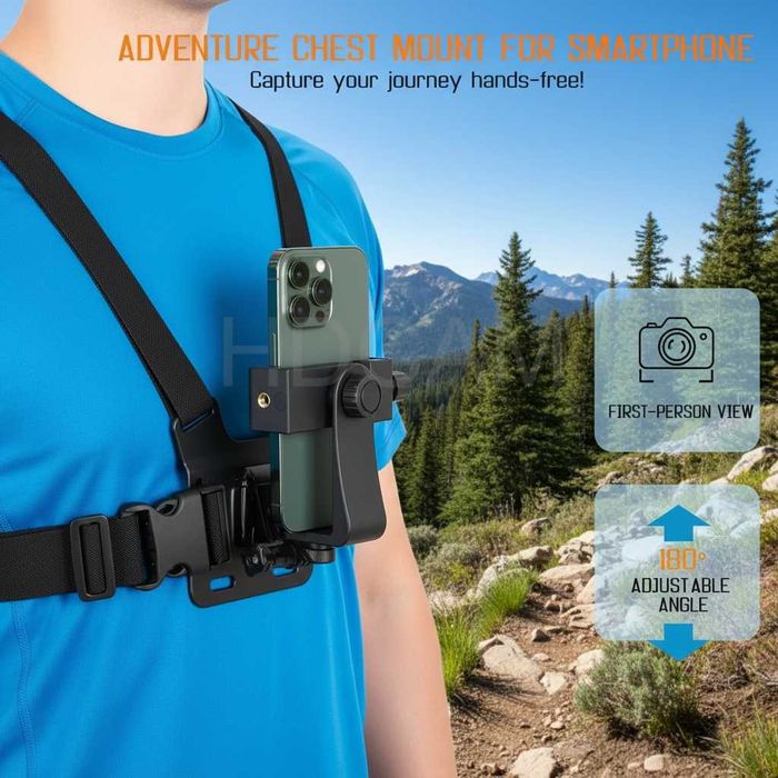 Нагръдник за GoPro и телефони - GARV Dual Pro