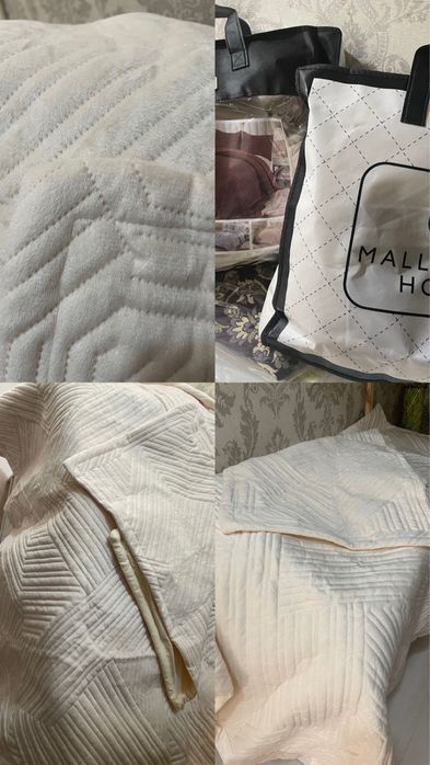 Продам покрывала 2 шт. Полуторки. Молочного цвета