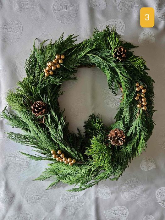 Ръчно изработен коледен венец Ø 35 см