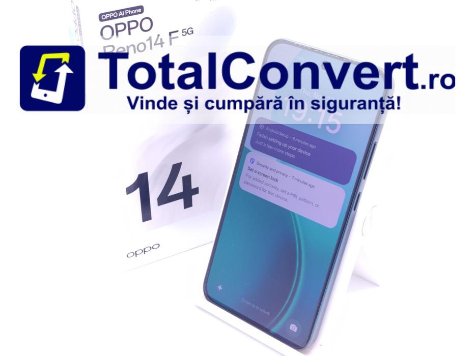 Oppo Reno14 F 256GB Luminouse Green 8GB, Garantie 24 luni | #D88748