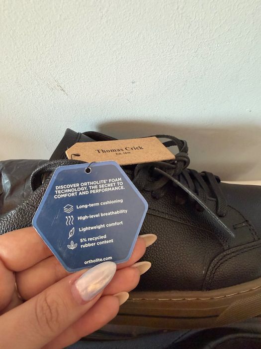Thomas Crick кецове мъжки черни ортопедични