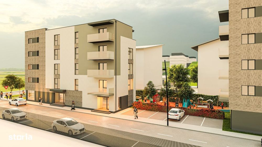 Apartament cu 2 camere, semifinisat, bloc cu lift, zona Cetatii