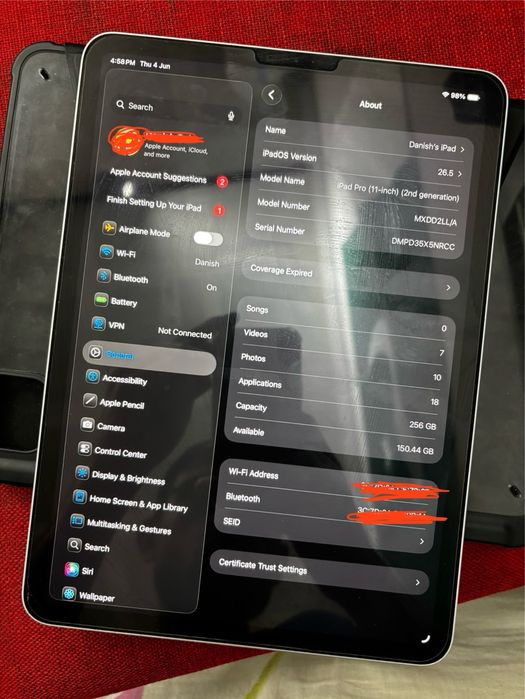 Ipad Pro 11* 2020 ( 256 GB ) Wifi