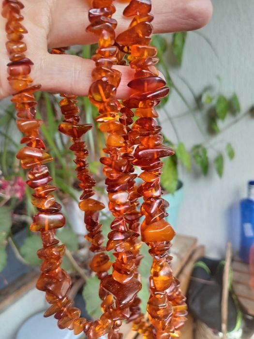 Колие кехлибар, дълго 80 см