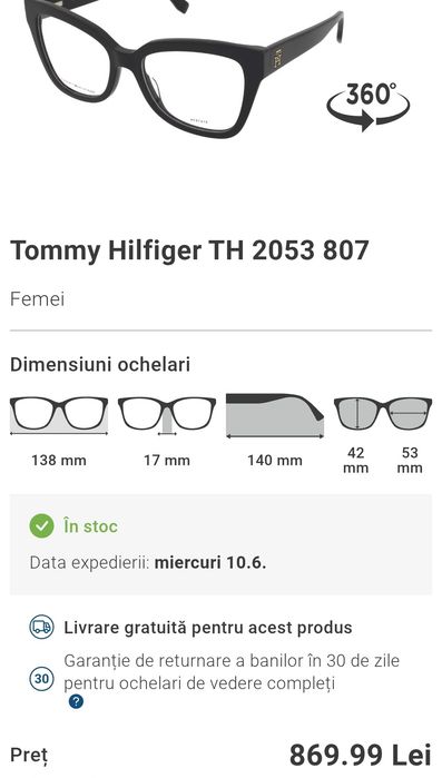 Rame noi Tommy Hilfiger negre TH 2053 807