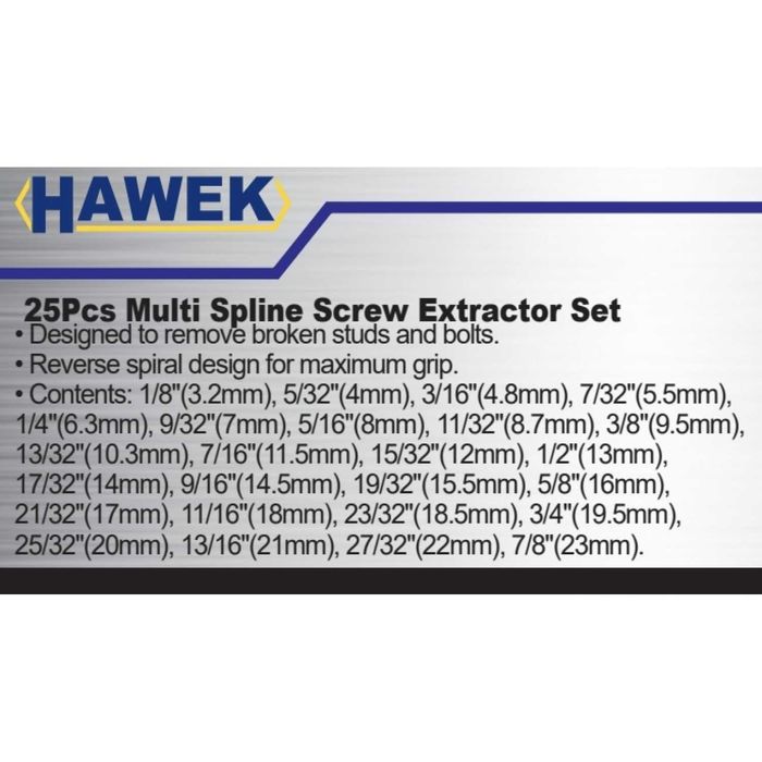 НЕМСКИ Екстрактори 25 Части HAWEK HW-1008 + Подарък ЛЕД ФЕНЕР