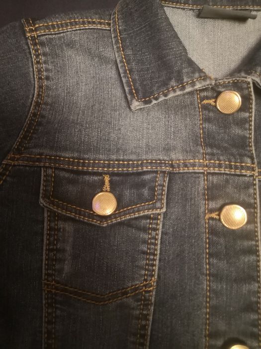 Geaca blugi, hanorac fermoar, fete, 9, 10, 11, 12 ani,  140 - 146- 152