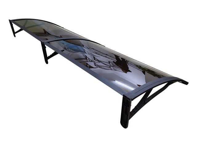 АЛУМИНИЕВ навес тента плътен плексиглас 200х120 см + други размери